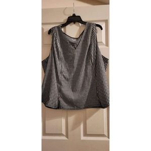 Womens cute Lane Bryant 26/28 Houndstooth sleeveless top